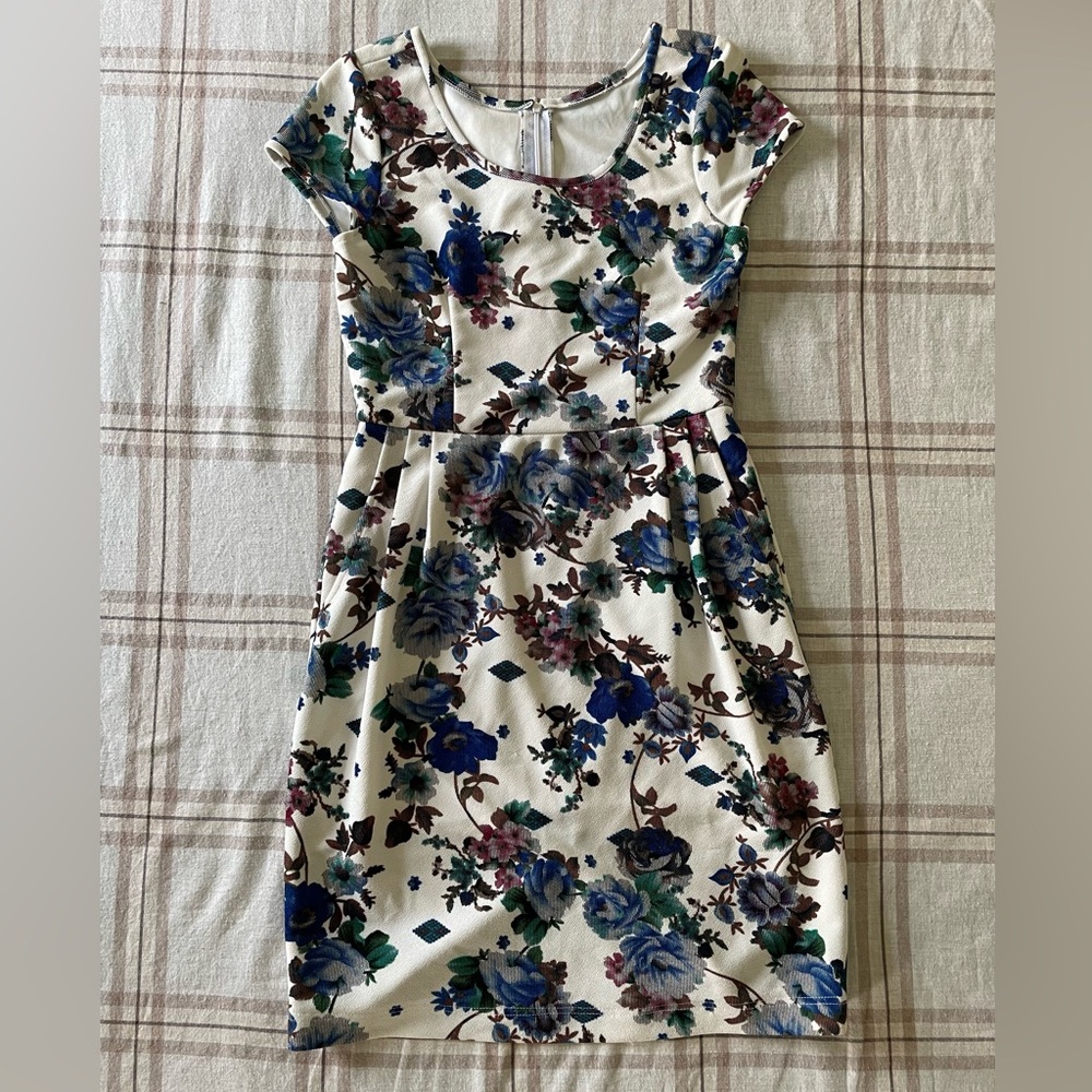 handmade short-sleeve floral dress